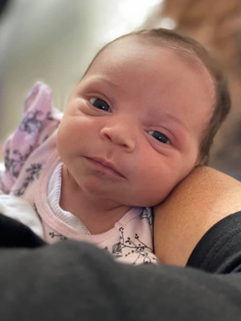 Arlo Jade Lovett was born at Mackay Base Hospital on April 30 weighing 3230g. She is the daughter of Tenille Tonga and Sammy Lovett and the grandchild of Kayleen Lovett, John Lovett, Michelle Gray and Earl Bobongie. Picture: Contributed.