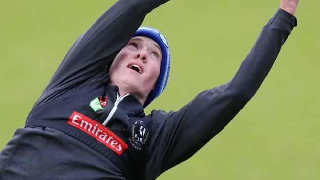 John Noble at Collingwood training. Pic: Michael Klein.