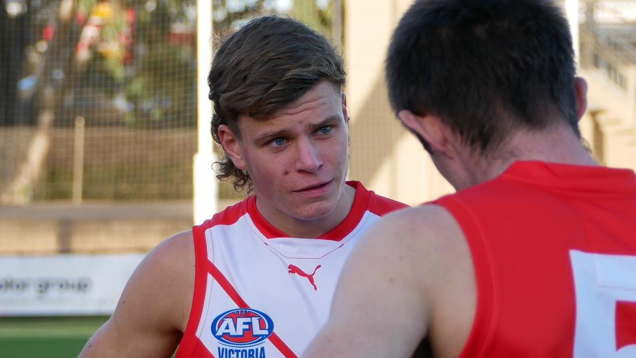 Mid-season draft pick Cooper Lord caught Carlton’s eye with his performances for North Melbourne’s VFL side and in a Young Guns match in April after missing selection in last year’s draft. Picture: Blair Jackson / NewsWire