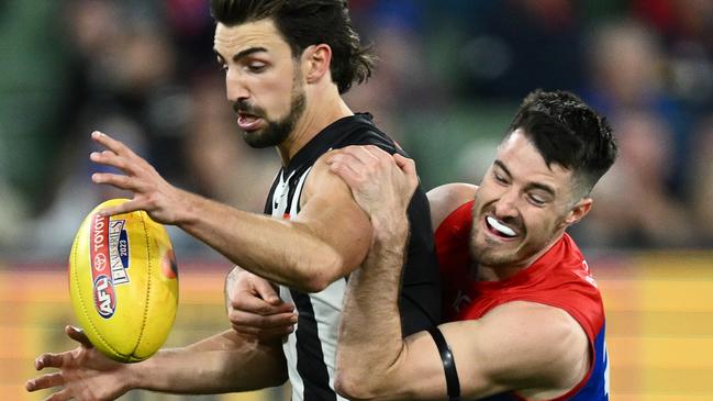 Alex Neal-Bullen’s pressure game will be a threat to the Blues transition out of defence. Picture: Quinn Rooney/Getty Images