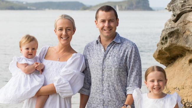 Sarah and Simon Haggarty with their children Abigail and Imogen.