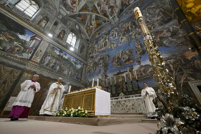 Pope Leo XIV spoke in English at the start of his first homily
