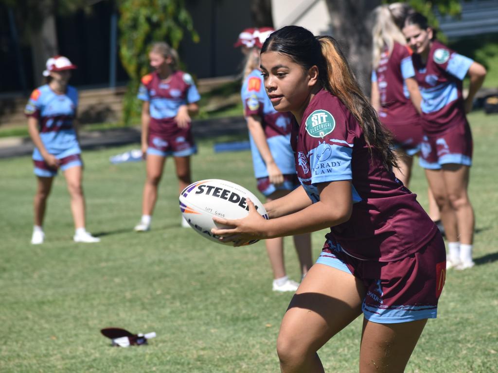 CQ Capras under-17 girls squad at pre-season training at Emmaus College, Rockhampton, on January 18, 2025.