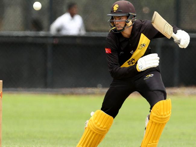 Premier Cricket: Richmond v Prahran.Scott Edwards batting for Richmond.Picture: Stuart Milligan