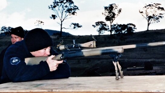 A sniper using the .308 Remington 700 Sniper Rifle on a training course