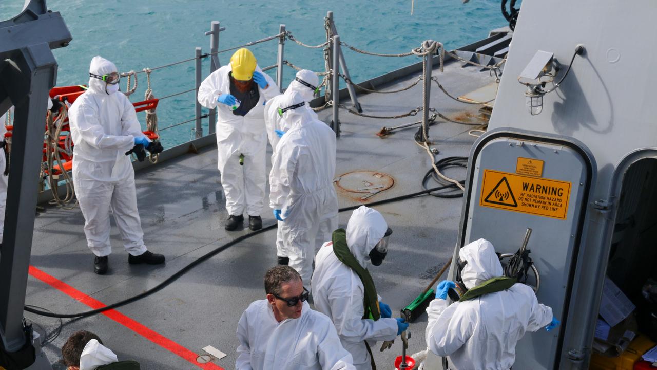 They battled heavy winds, powerful swells, and deep operating depths. Picture: NCA NewsWire / Australian Defence Imagery