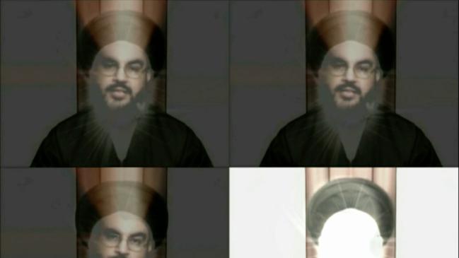 Supplied images of Khaled Sabsabi's artwork “You, 2007”, depicting deceased Hezbollah terror leader Hassan Nasrallah. Picture: Supplied