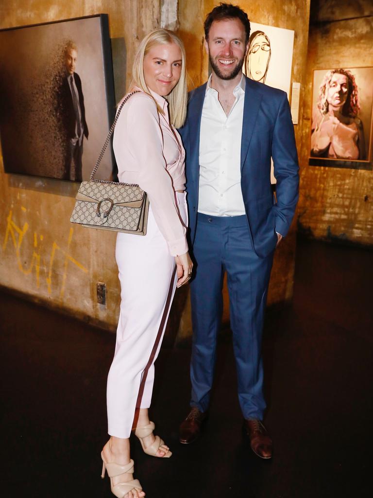 Rachael Kennedy and Simon Armstrong at Brisbane Portrait Prize at Brisbane Powerhouse in New Farm on Wednesday, October 7, 2020. Photo: Claudia Baxter Socials: Damien Anthony Rossi. Picture: Kim Rafael Llige