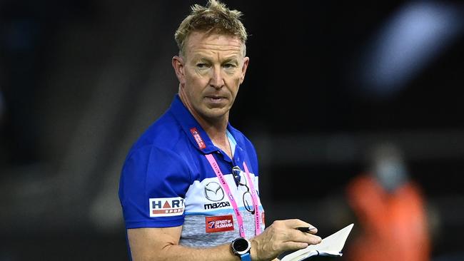 North Melbourne coach David Noble said caution would be the order of the season. Picture: Quinn Rooney/Getty Images