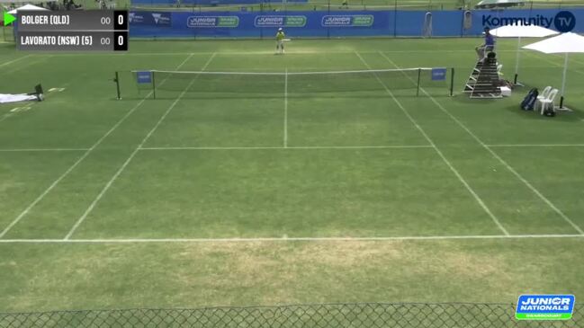 Replay: Australian Junior Grasscourt Championships Day 4 - Ryan Bolger (QLD) v Sebastian Lavorato (NSW) [5] - Under-12 Boys Singles SF