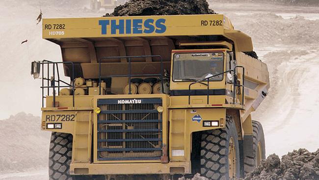 Thiess mining equipment works in the Satvi coal mine in Indonesia. PIcture: Bloomberg