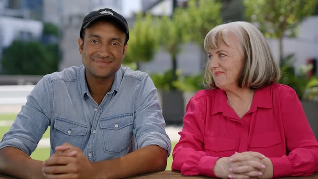 Actors Matt Okine and Denise Scott from the new ABC program Mother and Son.