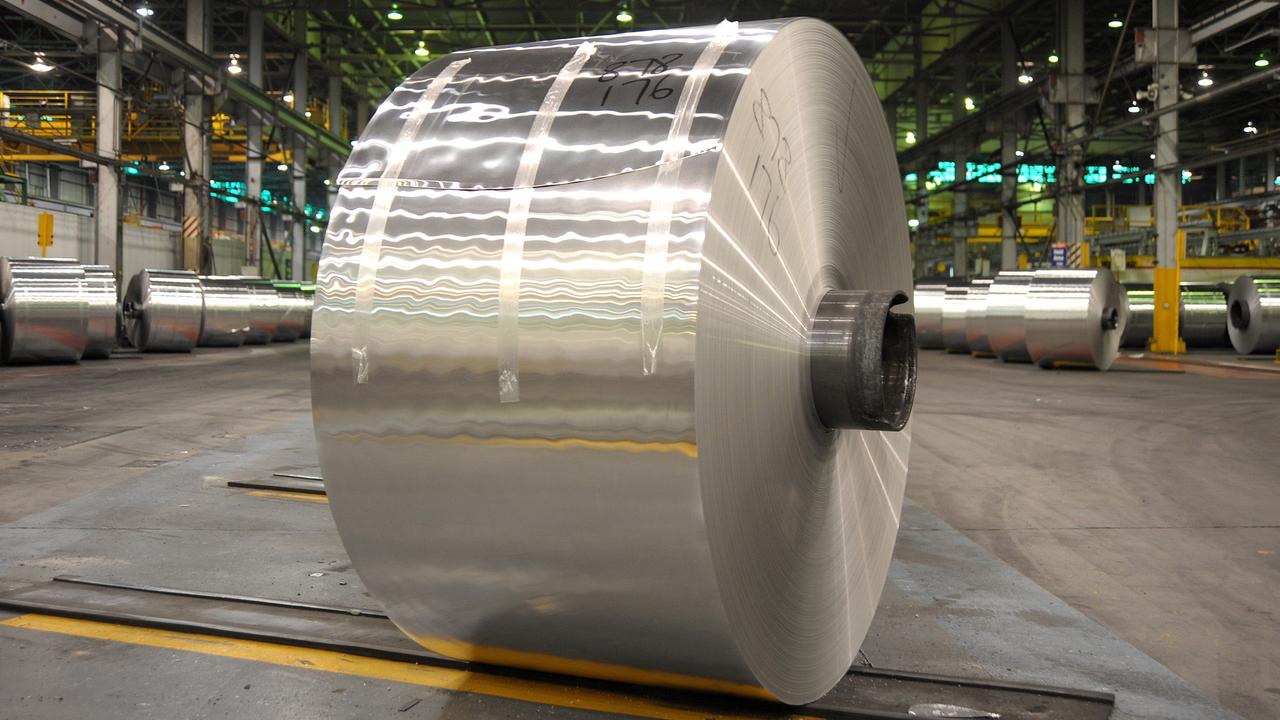 An aluminum coil stands in a warehouse awaiting transport, at an Alcoa Inc. smelting plant in Point Henry, Australia, on Wednesday, July 30, 2008. Alumina Ltd., owner of 40 percent of the world's biggest producer of the material used to make aluminum, rose the most in almost three weeks in Sydney trading after reporting higher first-half sales and prices. Alumina owns 40 percent of the Alcoa World Alumina & Chemical venture and Alcoa has the balance. The venture produces one quarter of the world's alumina, which is refined into aluminum. Photographer: Carla Gottgens/Bloomberg News Picture: Bloomberg
