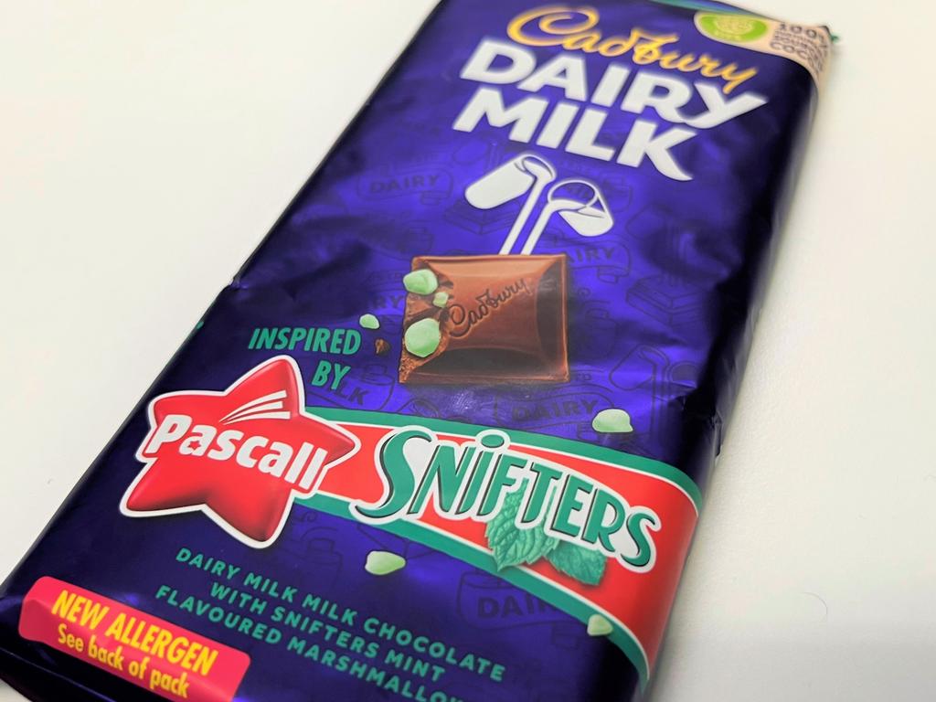 Cadbury Dairy Milk with Snifters – made in Australia but only sold overseas