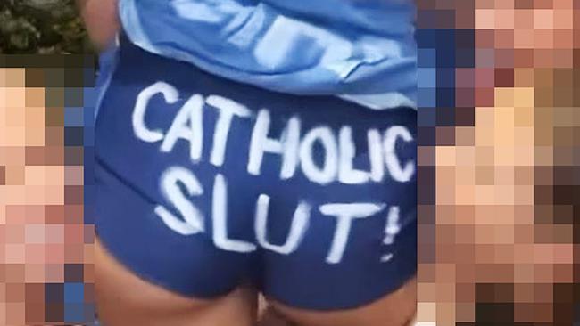 Screenshots of seniors from an elite girls’ school who posted “explicit and deplorable” images on social media. Source: Supplied.