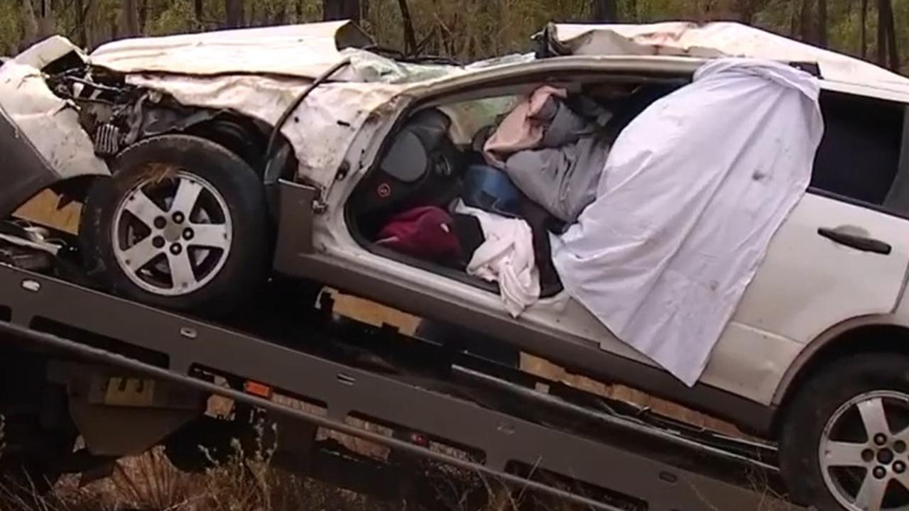 A 29-year-old Mackay woman has died in a tragic highway rollover near Saint Lawrence. Picture: 7News Mackay