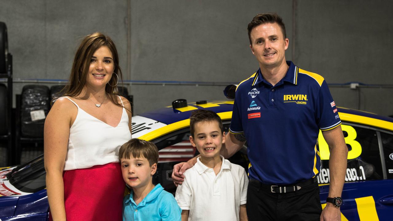 Mark Winterbottom with his wife Renee and sons Oliver and Austin in 2019.