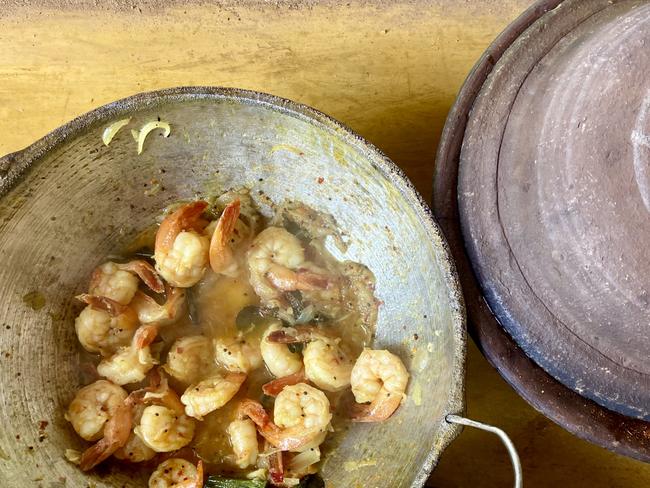 Coconut-laced prawn curry, Anantara Peace Haven Resort, Sri Lanka. Picture: Christine Middap