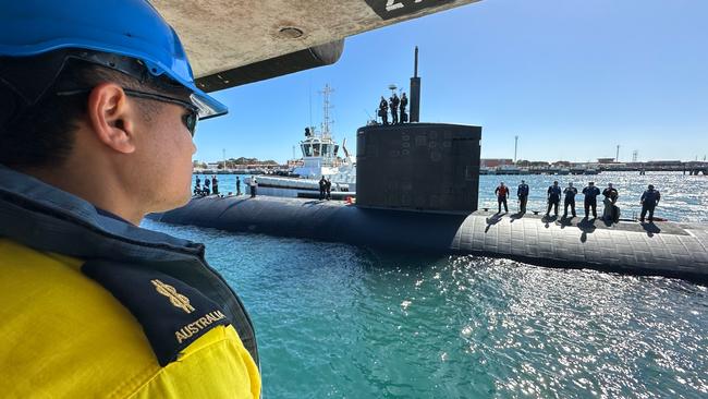 US Navy Sailors at the Fleet Base West in Rockingham, Western Australia.