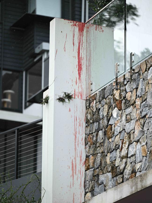 Blood at the scene.
