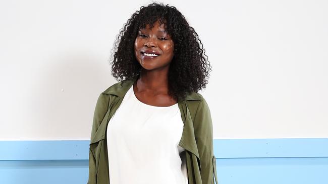 Pictured at Bondi Junction Westfield is model Yaya Deng ahead of the global giving company TOMS pop up store opening. Picture: Richard Dobson