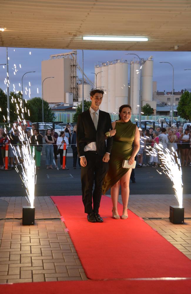 Toowoomba school formals. At the 2023 St Ursula's College formal is graduate Madeline Reeves with her partner. Picture: Rhylea Millar