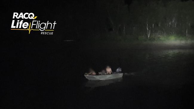 Marine incident in Woodgate overnight. Pictures: LifeFlight Bundaberg.