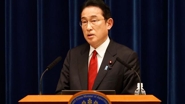 The Japanese government of Prime Minister Fumio Kishida is looking at nearly doubling its defence spending over the next five years and easing restrictions on arms exports. Picture: AFP