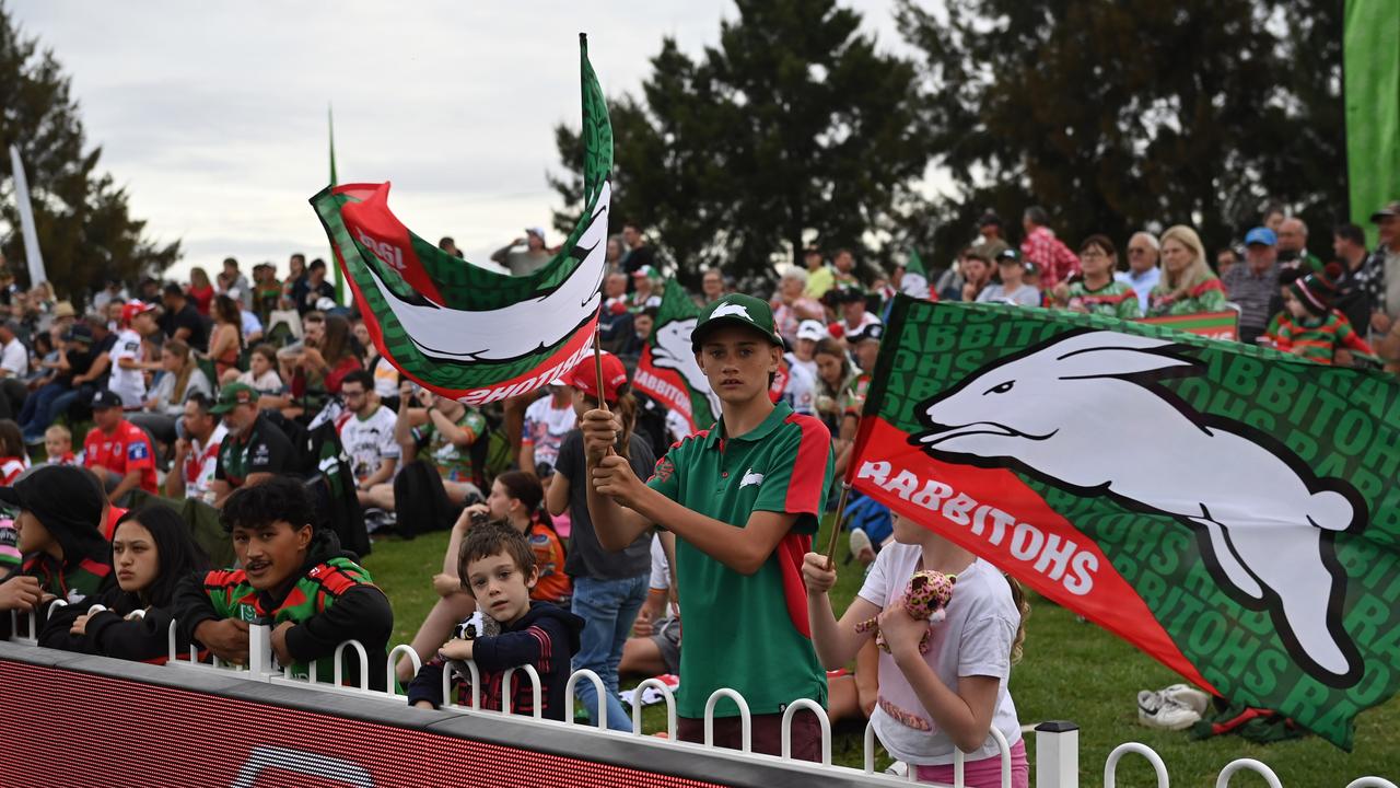 South Sydney fans at last year’s Charity Shield clash in Mudgee. Picture: NRL Imagery