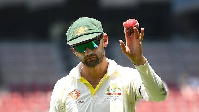 Nathan Lyon still managed to take six wickets yesterday, despite the umpiring controversies. Picture: Getty Images