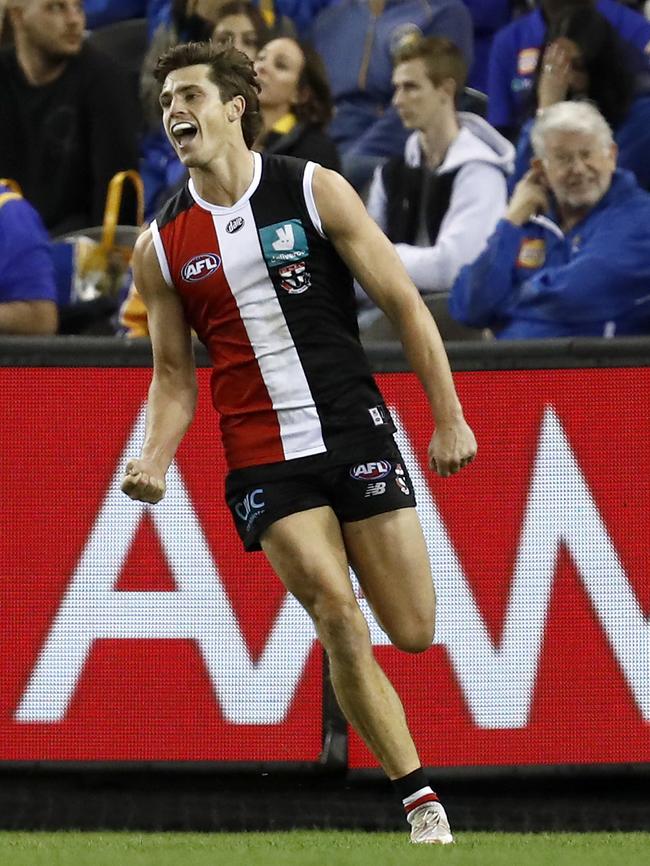 Captain Jack Steele iced the game for the Saints. Picture: AFL Photos/Getty Images