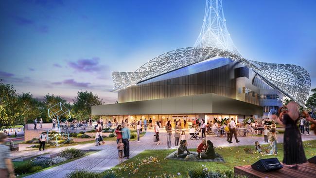 The park land around Melbourne’s leading arts institutions will be almost as big as the MCG.