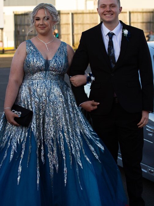 Dakota Fagg and Logan Drew at the 2023 Bundaberg State High School Formal.