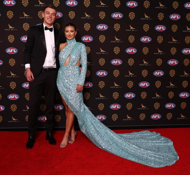 Patrick Cripps and Monique Fontana in Perth. Picture: Michael Klein