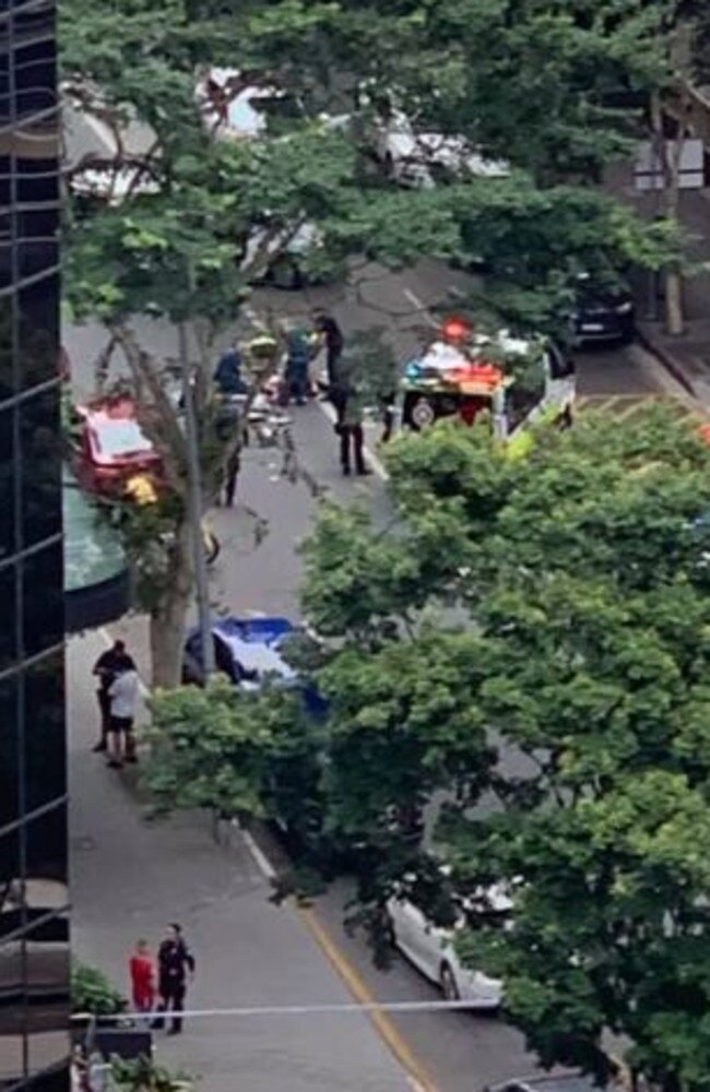 Police have closed Mary St in Brisbane CBD due to a police shooting. Photo: 10 News First