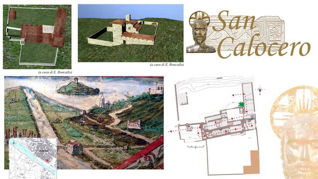 A reconstruction, and 1600s painting, of the monastery where the ‘witch girl’ burials have been found. Source: <a href="http://www.comune.albenga.sv.it/servizi/informazioni/informazioni_fase03.aspx?ID=408" target="_blank">Commune di Albenga</a>