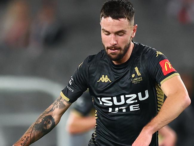 MELBOURNE, AUSTRALIA - MAY 24: Apostolos Stamatelopoulos of the A-Leagues Men All Stars in action during the exhibition match between A-League All Stars Men and Newcastle United FC at Marvel Stadium on May 24, 2024 in Melbourne, Australia. (Photo by Graham Denholm/Getty Images)