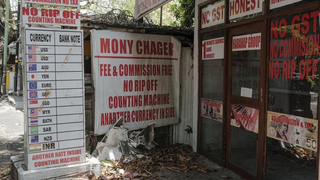 An abandoned money changer in Kuta on Thursday. Picture: Anggara Mahendra