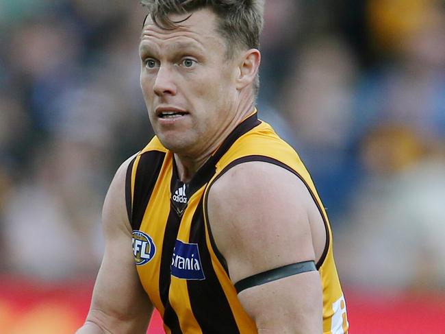 Hawthorn vs Collingwood at the MCG. Sam Mitchell 3rd qtr . Pic: Michael Klein