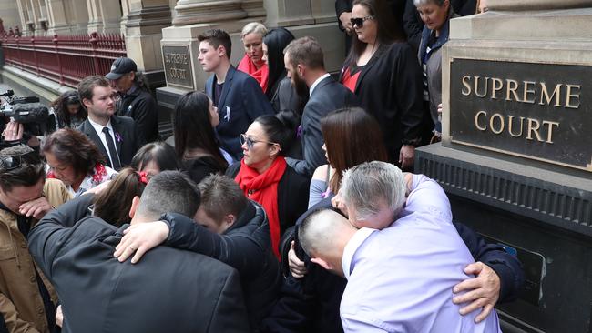 Alicia Little’s loved ones react to the sentence. Picture: AAP Image/David Crosling