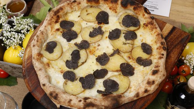 Truffle Pizza at PizzAperta Manfredi, a restaurant by chef Stefano Manfredi at WEST HQ in Rooty Hill. Picture: Jonathan Ng