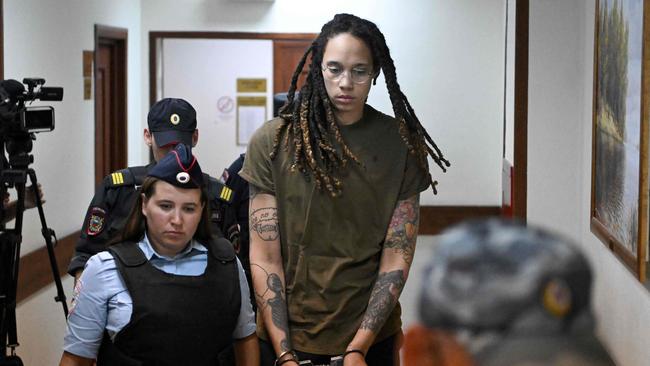 US basketball player Brittney Griner has been sentenced to prison in Russia. (Photo by Natalia KOLESNIKOVA / AFP)