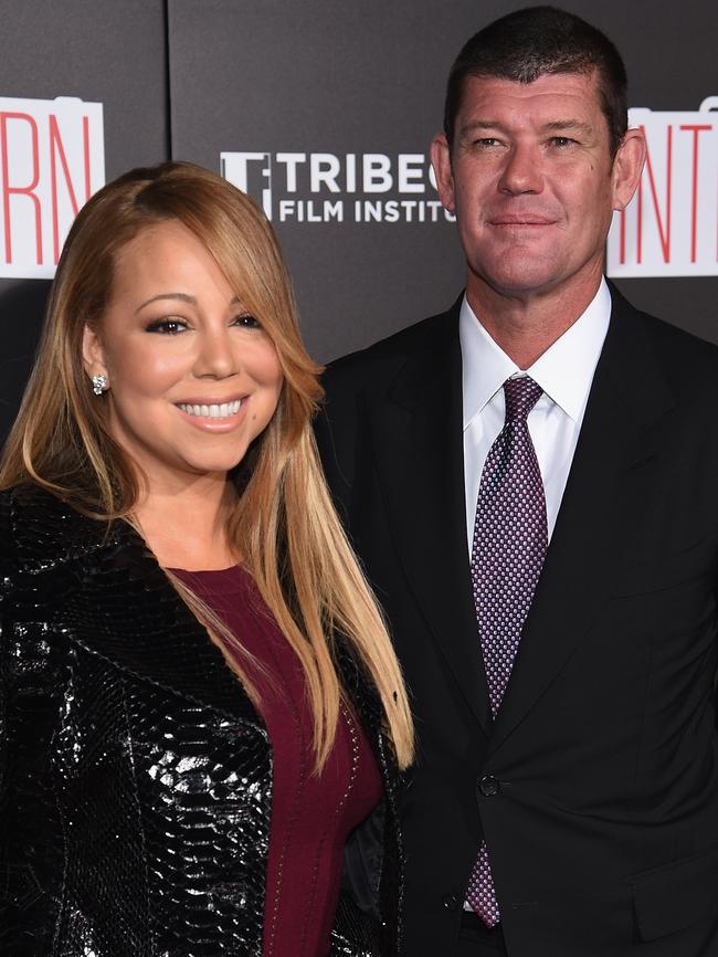 Mariah Carey and James Packer. Picture: Getty