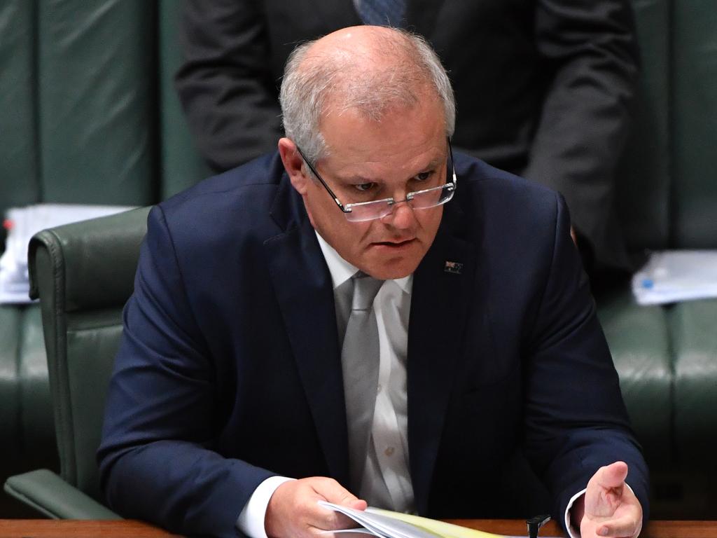 Prime Minister Scott Morrison has put the hard word on state premiers. Picture: Mick Tsikas/AAP