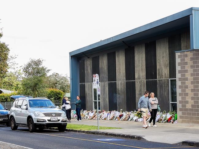 One student was killed and four others injured when an out of control car smashed through the school fence. Picture: an Currie