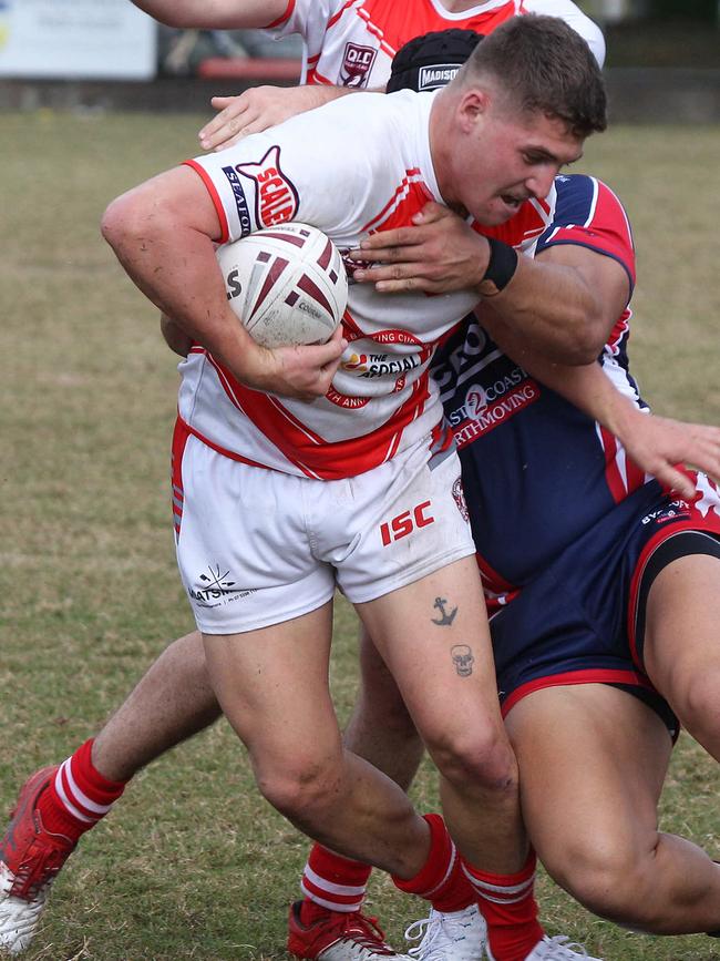 Lachlan Smith scored in a losing cause for Currumbin . Pic Mike Batterham