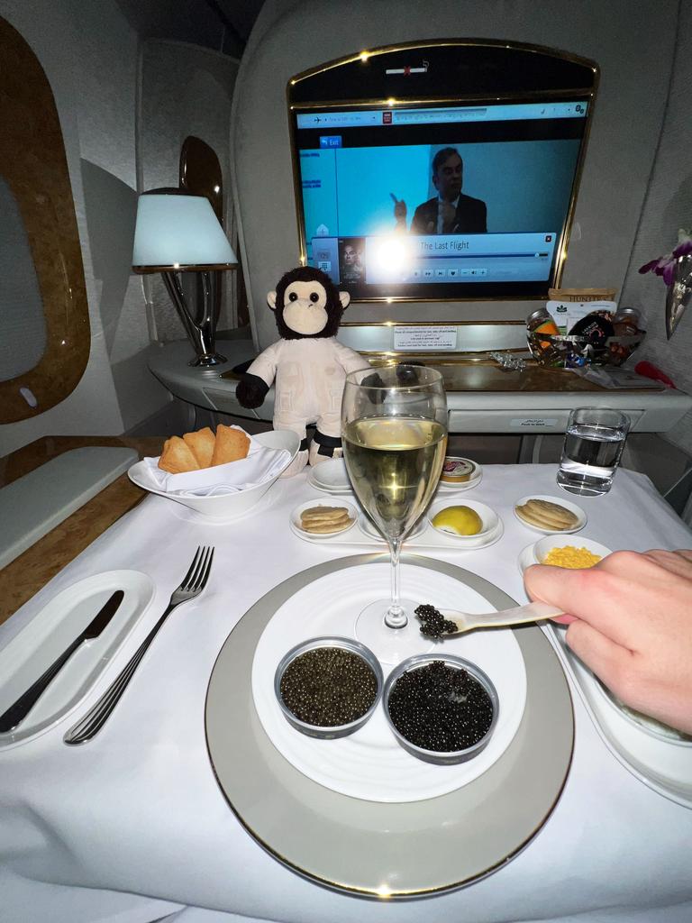 James has been documenting his meals on board planes.