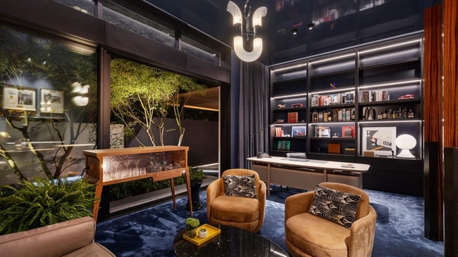 The home’s study provides an eye-catching space to work from home in.