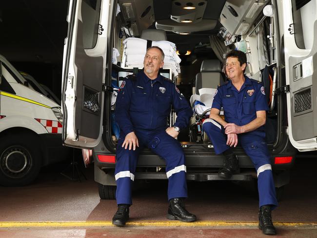 Hogan has served with the NSW Ambulance Service for 40 years this year. He has rescued people from the bush, been held hostage by a gunman and attended countless road crashes and domestic accidents. He’s been nominated for a Pride of Australia award Picture: Justin Lloyd