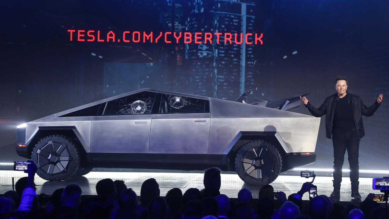 Elon Musk revealed the Tesla Cybertruck, an electric ute, on Friday. (AP Photo/Ringo H.W. Chiu, File)